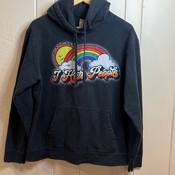 “I Hate People” Black Sweatshirt - Picture 1 of 9